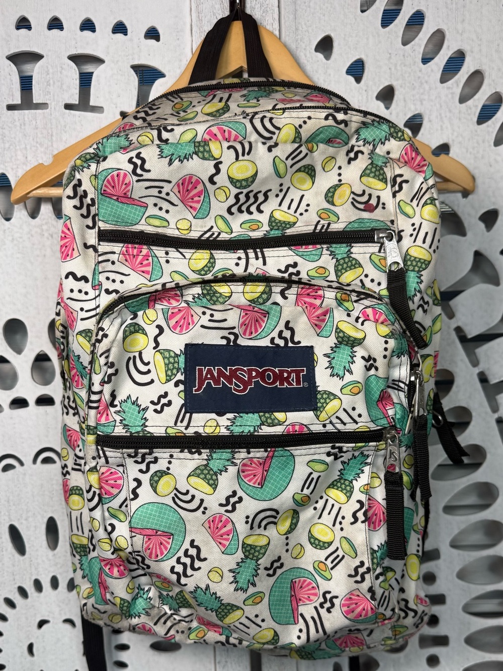 JanSport Big Student Fruit Ninja Tropical Print Backpack 34L Large